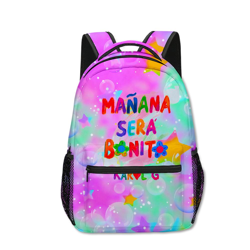 Classic Novelty Manana Sera BonitoI Student Bookbag Notebook Backpacks 3D Print Oxford Waterproof Boys/Girls Travel Backpacks