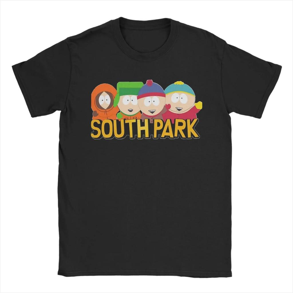 Harajuku Cartoon Souths Parks T Shirt 's 100%Cotton Short Sleeve O-neck Summer Clothing