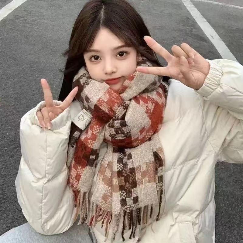 Women's European and American Style Long Fringe Mohair Scarf - Warm Autumn/Winter Shawl & Neck Warmer