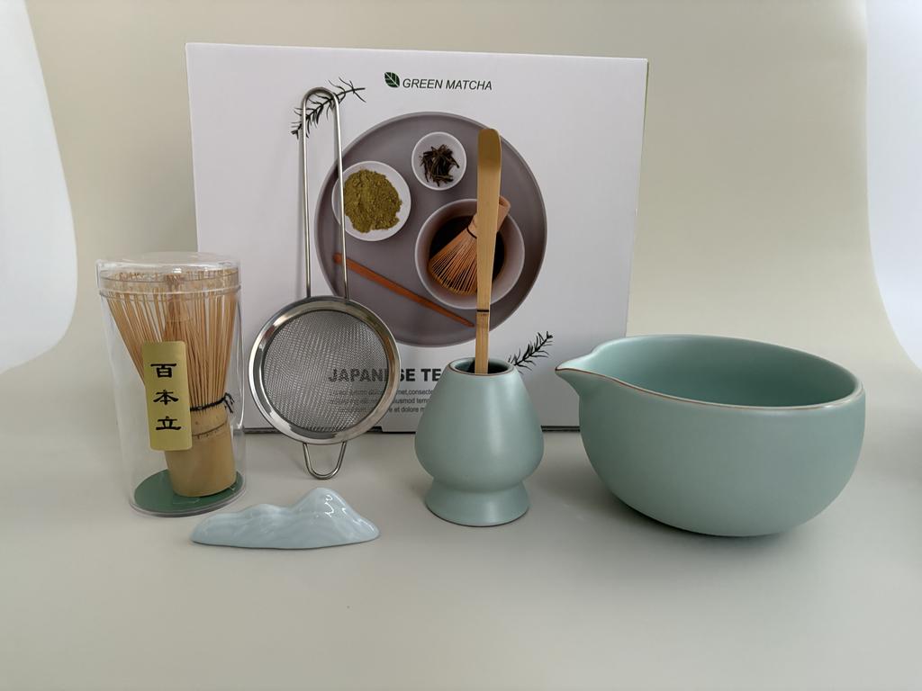 Japanese Matcha Tea Set Handmade Vintage Matcha Bowl Set Bamboo Whisk Spoon Holder Tea Accessories Ceremony Gift 2025 New