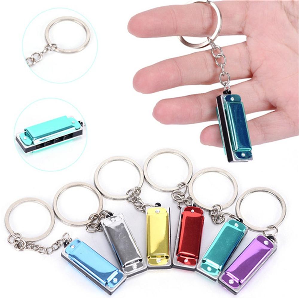 Woodwind Instruments Bag Pendant Harmonic Keyring Hanging Pedants Keys Holder Harmonica Keychain