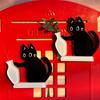 Creative Cat Refrigerator Magnet Black Cat Pushing Fridge Magnet Vase Decor  Fur Collector