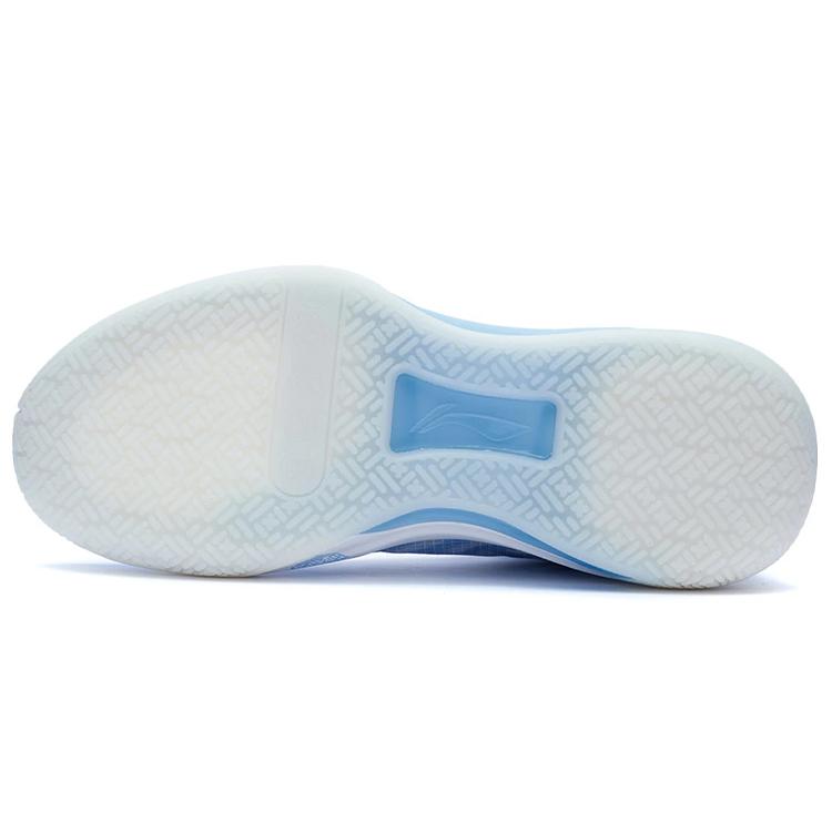 New LiNing Liren 2 Cushioned Slip Resistant Rebound Mid Top Basketball Shoes Snow Blue ABAR087-3