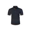 Men's Summer Ice Silk Fiber Short Sleeve T-shirt - Breathable Striped Casual Top with Classic Collar and Button Details