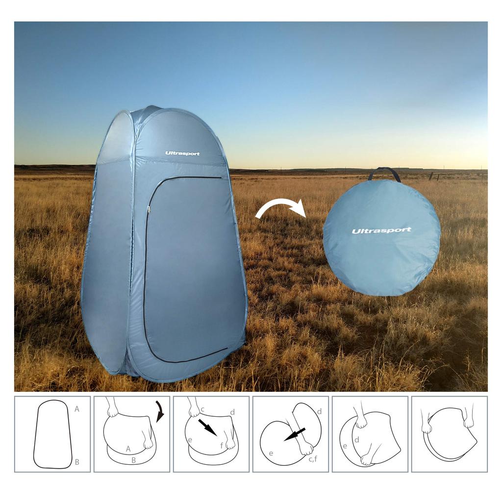 Ultra Sports Changing Tent, Pop-Up, 1-Person, Includes Poles, Pegs, and Storage Bag, Medium Size