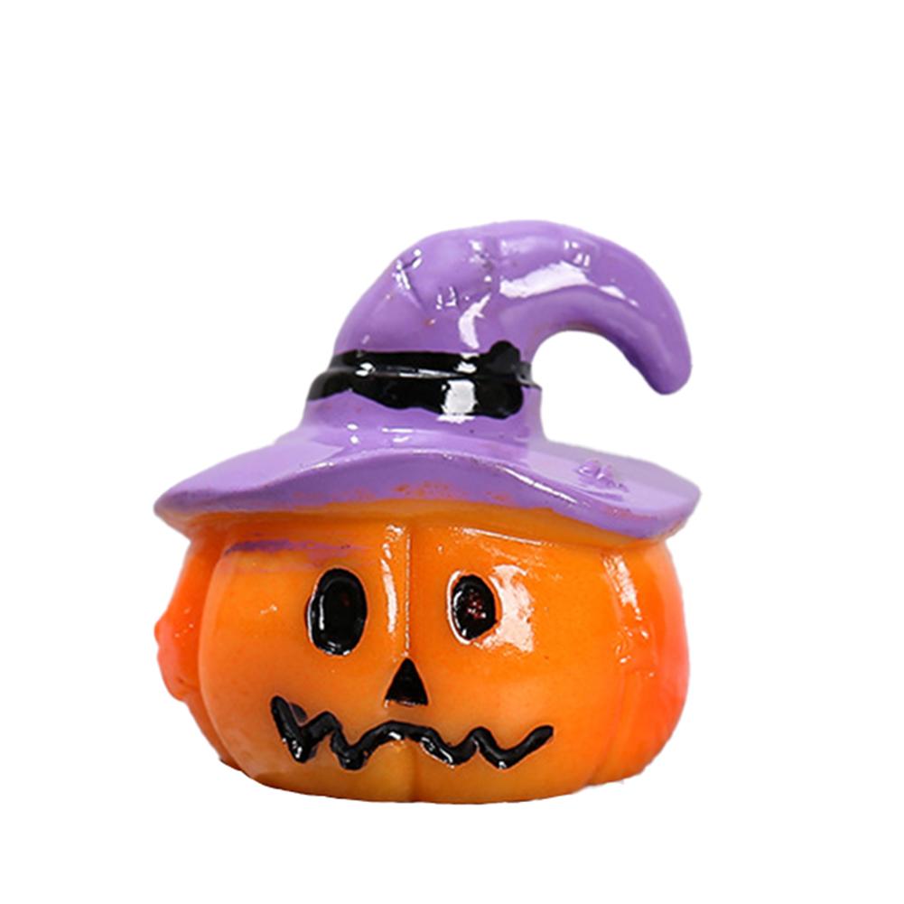Halloween Cute Micro Landscape Ornaments Pumpkin Lantern Bat Hat Halloween Decorations Keychain Pendant