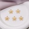 18K Gold Stainless Steel Flower Pendant - European and American Style
