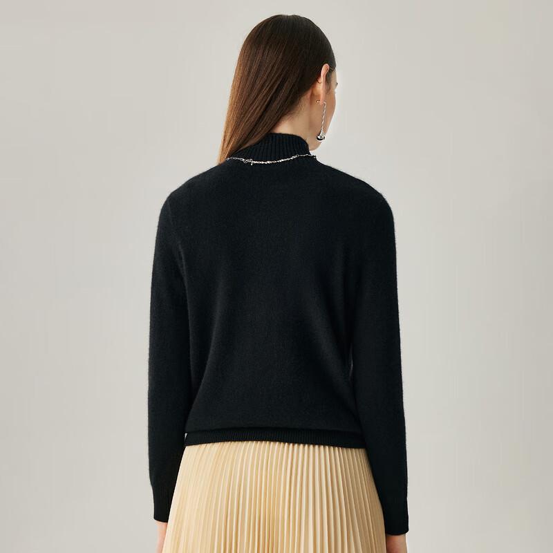 Zhaojun Damen-Strickpullover Herbst/Winter 2025 aus 100 % Kaschmir mit halbhohem Kragen