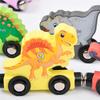Magnetic Wooden Dinosaur Train Set 10pcs Magnetic Dinosaur Number Train Educational Toy Educational Learning Train Set Gift