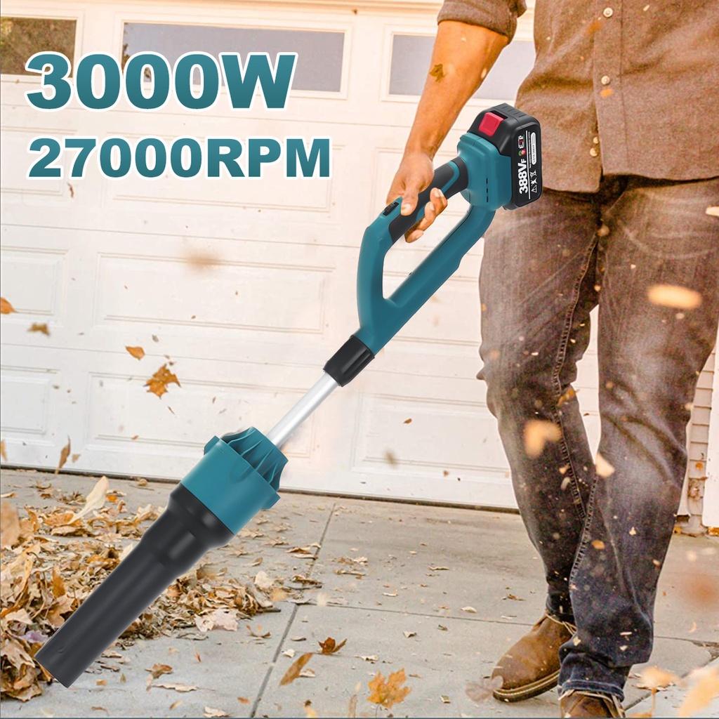 3000W Brushless Cordless Electric Blowing Suction Leaf Blower Air Blower PC Dust Cleaner Collector for 18V Battery