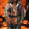 Women's Halloween Print Long Sleeve Hoodie Pullover Sweatshirt