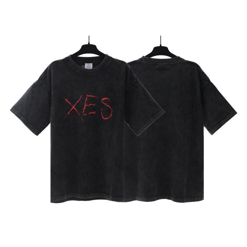 Unisex Oversized Cotton T-Shirt With Bold Letter Print Vintage Washed Loose Fit Casual Tee