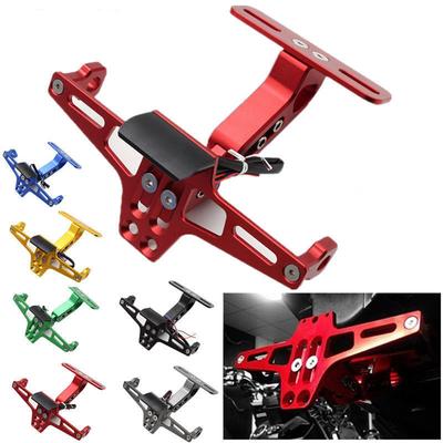Motorcycle CNC License Plate Holder Bracket LED Rear Light Fender Eliminator Kit