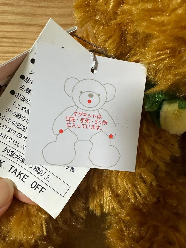 [USED] Wild Strawberry Teddy Bear with Music Box