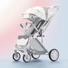 Lightweight Foldable Baby Stroller, High View, Two-Way Pushing, Newborn Essential, Safe, Sit-and-Lie Design