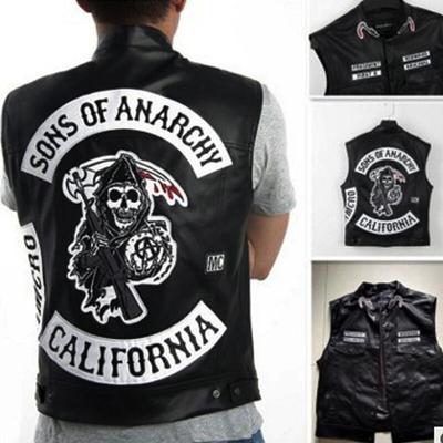 Men's Vest Motorcycle Printed Vest Coat