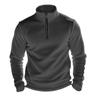 American Style Men Heavyweight Polar Fleece Outdoor Long Sleeve Stand Collar Zip Bottoming Sweatshirt