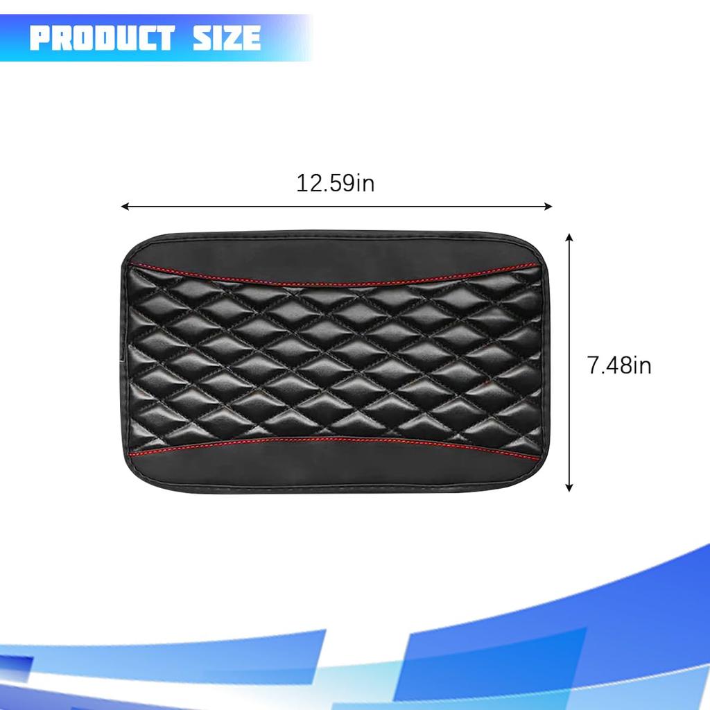 PU Leather Car Armrest Cover Center Console Pad Anti Slip Auto Interior Accessory Universal