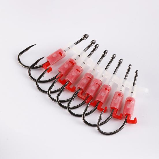 3/5/10/15/20Pcs Luminous Live Shrimp Fixing Hook Heavy Duty Glow-in-the-dark Barbed Fishhook Freshwater Saltwater Catfish Bass Fishing Hook