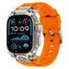 Luxusní gumový řemínek pro Apple Watch Band Ultra 3 49mm Kovový konektor Náramek pro iWatch ULTRA 2 1 49MM Silikonový pánský řemínek