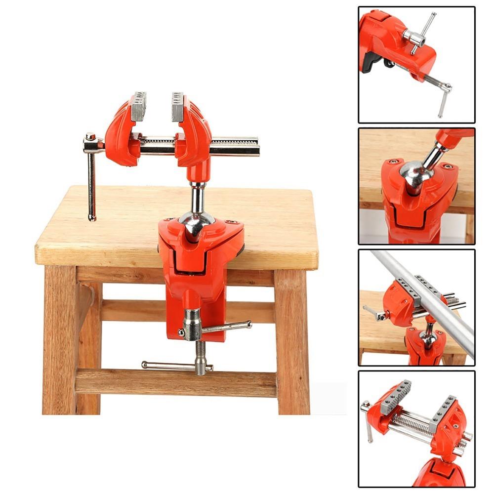 Swivel Base Mini Rotating Clamp Vise 360° Rotating Table Clamp Vise Metalworking