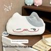 1Pc 3D Crying Cat Glasses Pencil Case Large Capacity Portable Stationery Organizer Perfect for School Kids Birthday Gift