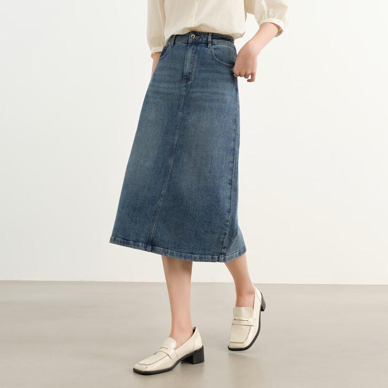 

Elva Island Women s High-Waist Denim Skirt S