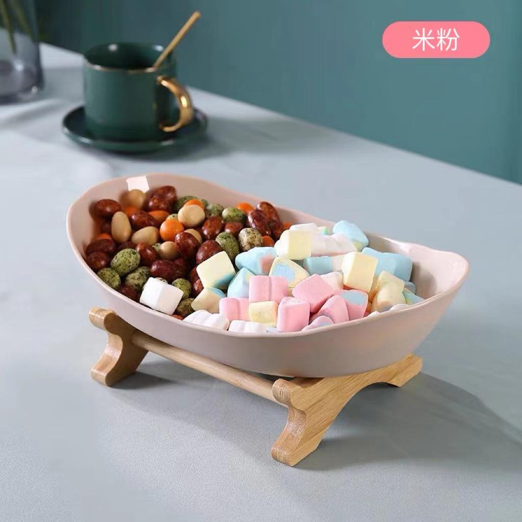 Fruit Plate Household Living Room Coffee Table Light Luxury Plastic Tray Storage Fruit Dessert Table Snack Display Rack