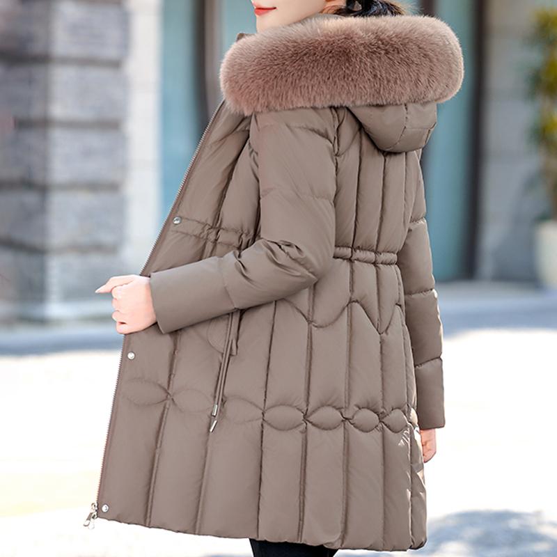Fashion Women's Coats Winter Long Parkas Hooded Faux Fur Collar Loose Thick Warm Women Jackets