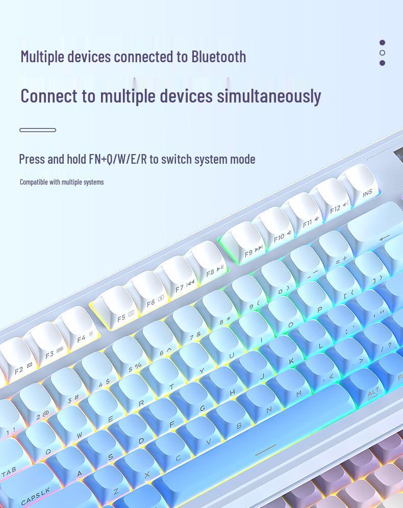 AULA S99PRO Silent Mechanical-Feel RGB Keyboard: Ergonomic, Long Battery, Triple-Mode