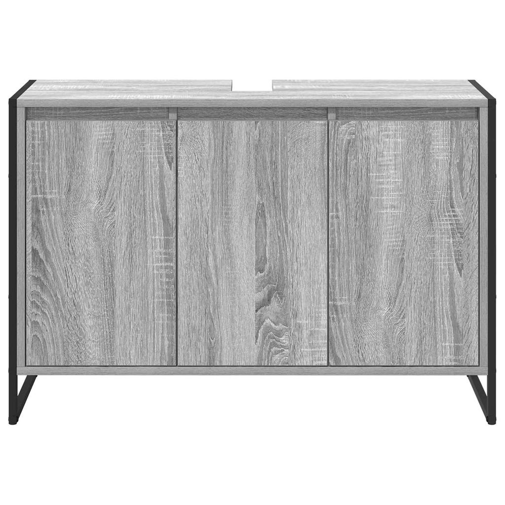 Bathroom Cabinet Grey Sonoma 90 X 30 X 60 Cm Particleboard