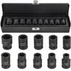 Impact Sockets 1/2 Set of Impact Sockets for Socket Wrenches 10-22mm 10pcs