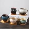 Multi Bamboo Tray Wood Saucer Flower Pot Tray Cup Pad Coaster Plate Kitchen Decorative Plate Creative Coaster Coffee Cup Mat