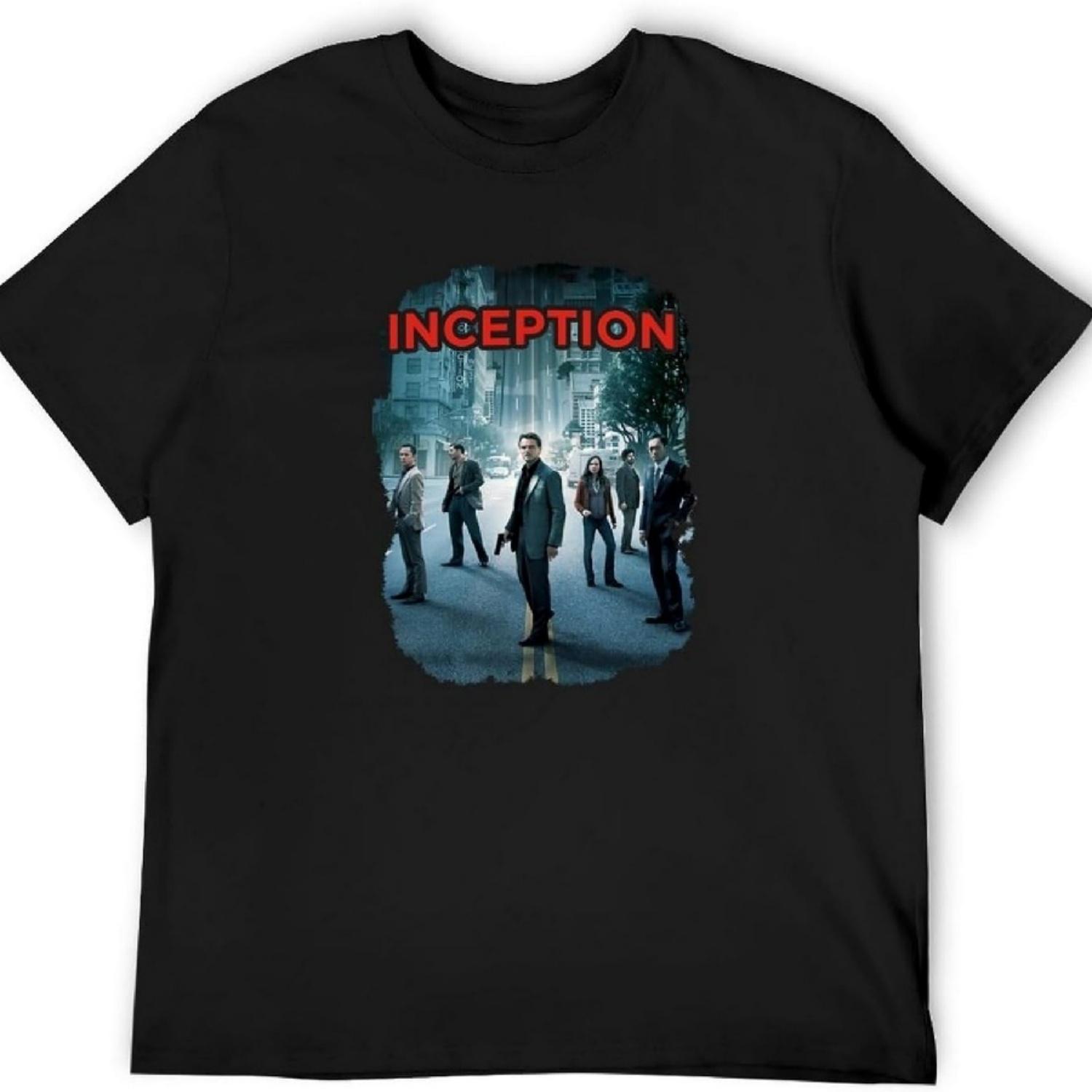 Inception Black Mens T-Shirt Graphic Unisex Tee Shirt XXXXXL разноцветный
