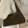 Niche Retro Suede Bag Autumn and Winter New Simple Underarm Bag Single Shoulder Underarm Small Bag