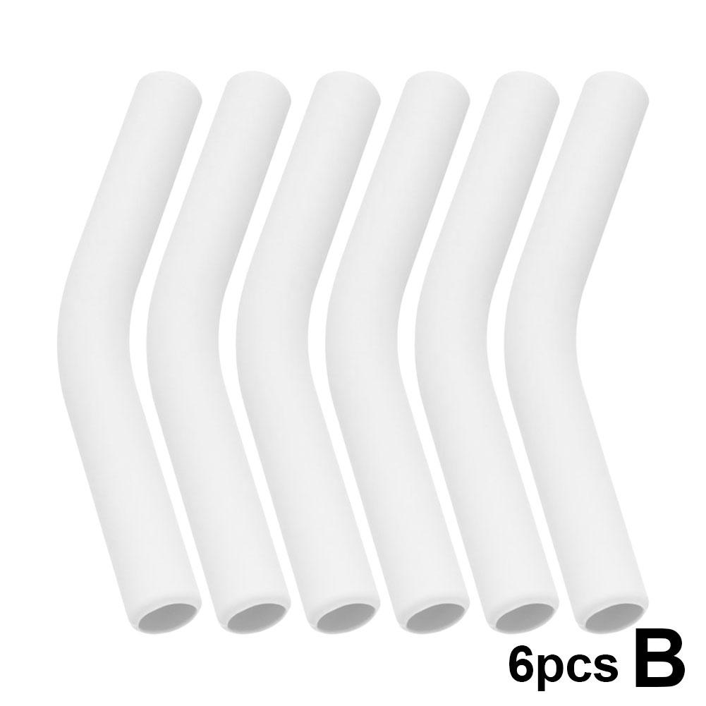 6pcs New High-end Metal Straw Silicone Tips 8mm Outer Diameter Food Grade Rubber Straw Covers Flex Elbow Hydraflow Straw