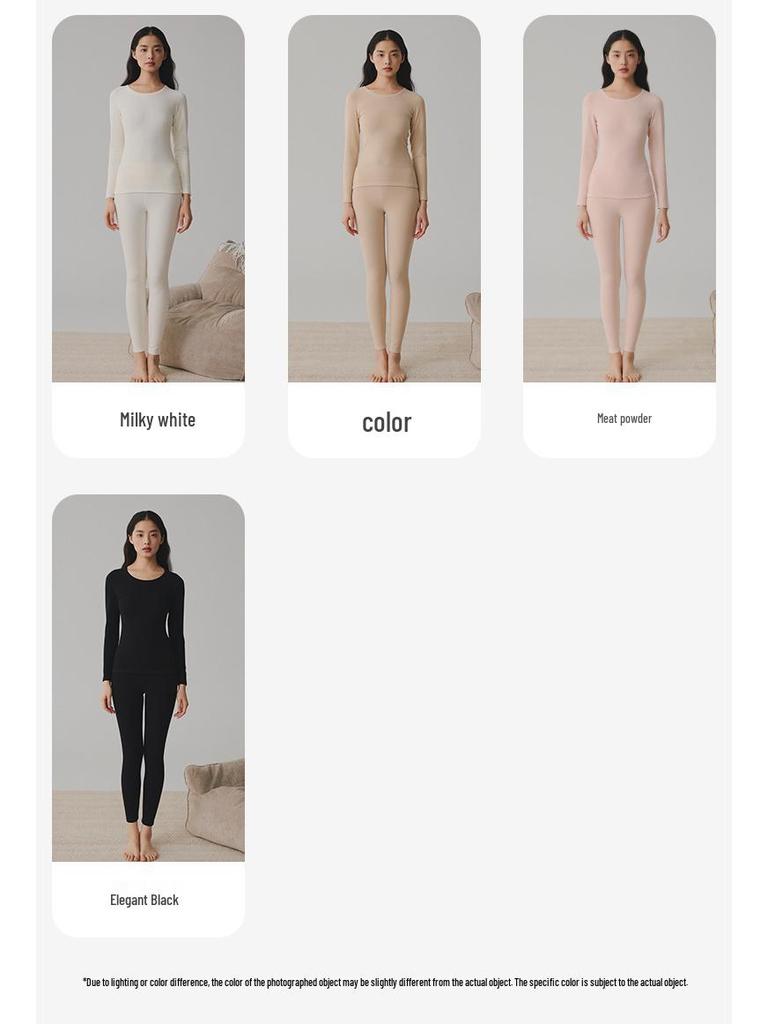 Women's Acrylic Thermal Fleece-Lined Underwear Set