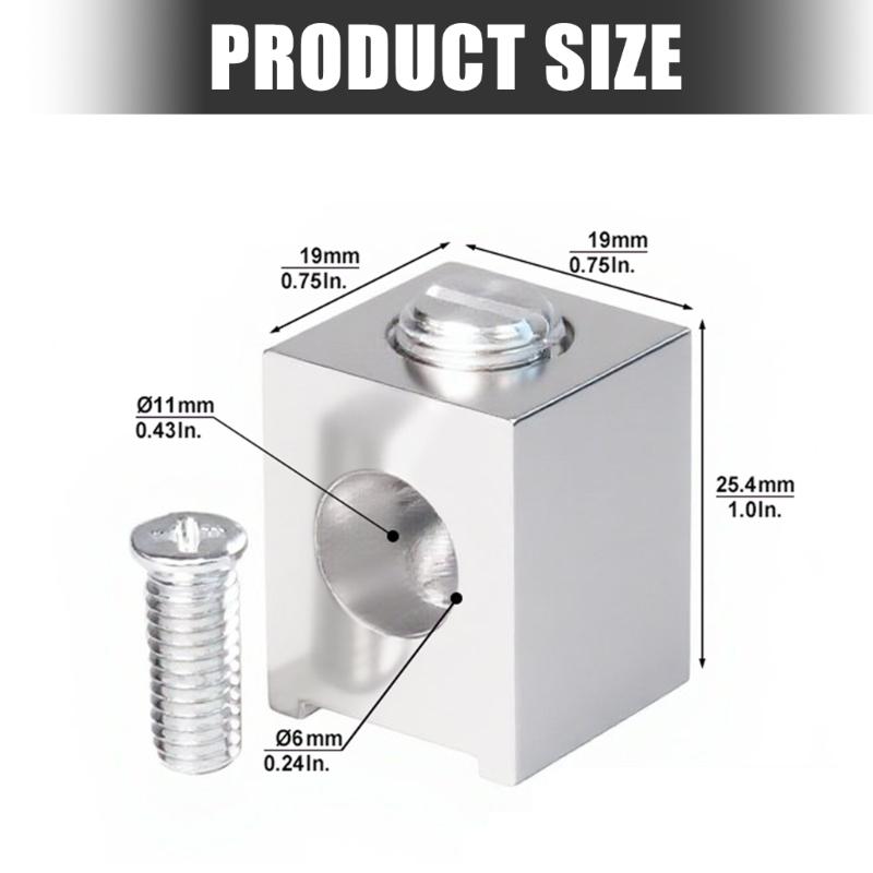 Fast Installation Terminals Block High Conductivity Aluminum Grounding Terminals Lug for Circuit Breaker Connections