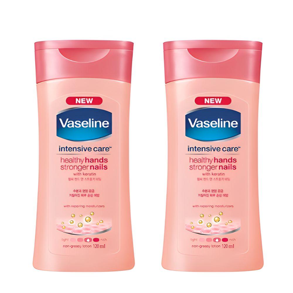 Vaseline Healthy Hands & Stronger Nails Lotion 120ml x 2