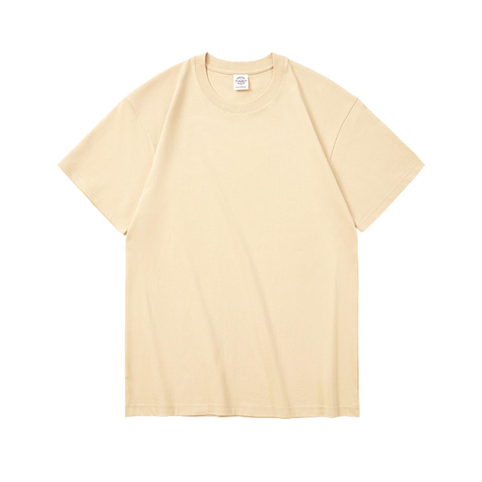 Футболка унисекс повседневная свободная с круглым вырезом с принтом футболка с коротким рукавом топ XXXXL бежевый 1916₽
