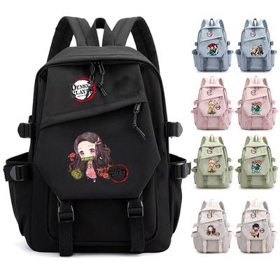 Anime Cartoon School Bag Backpack Demon Slayer Nezuko Kawaii Large Capacity Manga To Travel Daily Girls' Bookbag for Adults