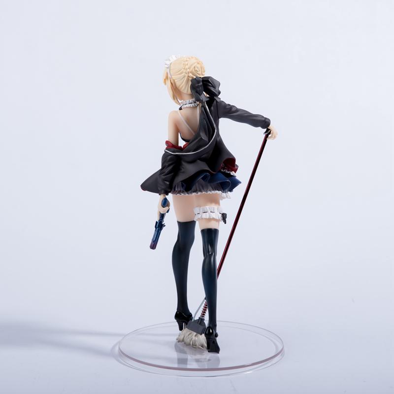 24CM Fate/Grand Order Anime Figure Saber Altria Pendragon Swimwear Maid Ver Pvc Action Figure Collectable Model Toys Figurine