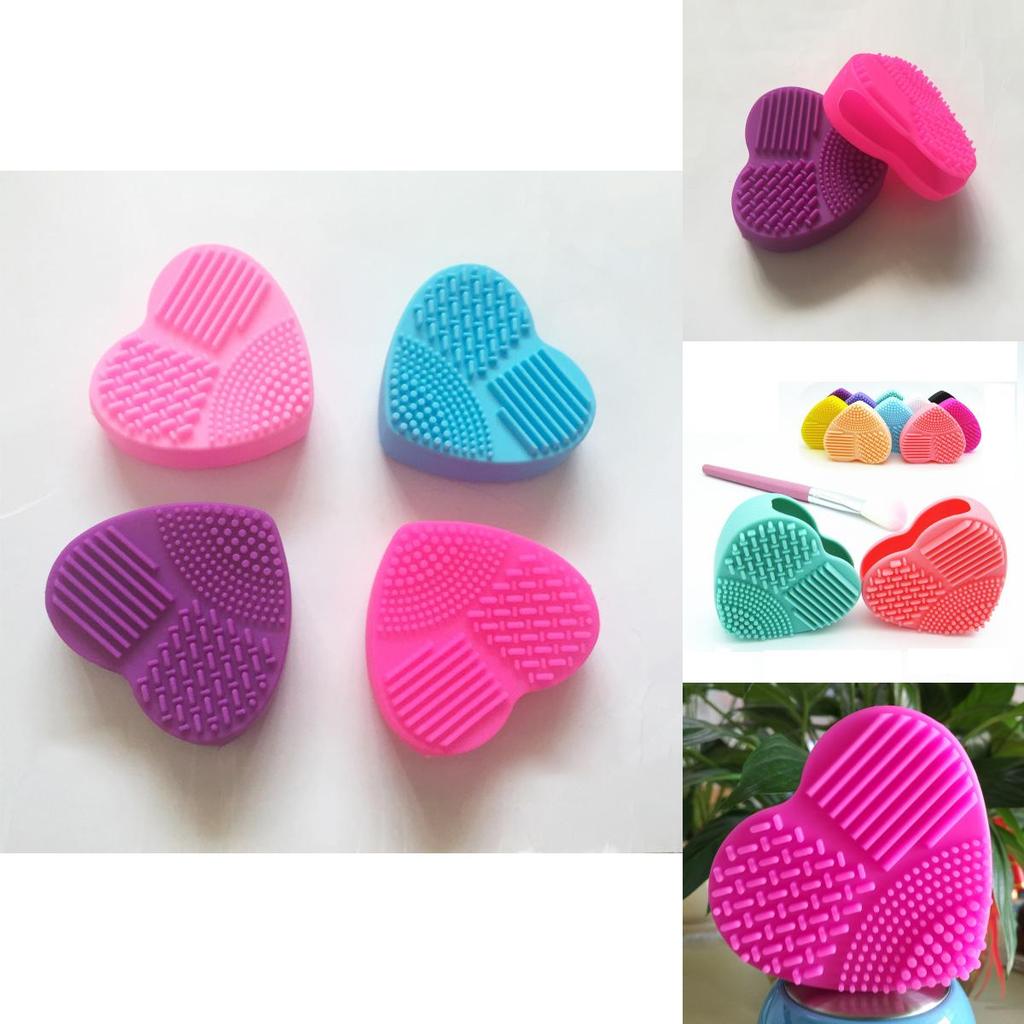 Premium Silikon Herz Make-up Pinselreiniger Pad mit zeitlosem Design für alle Pinsel
