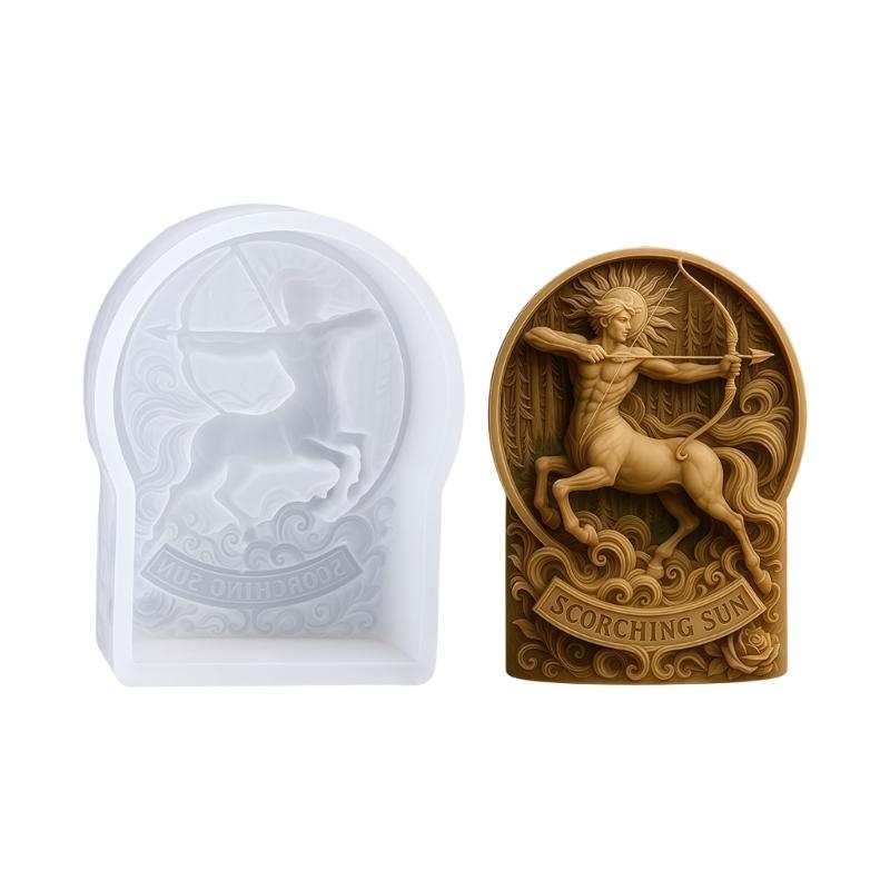 

Mythical Themed Candle Silicone Molds Centaur Archer Carving Silicone Molds For Making Candle Soap and Holiday Gift 1