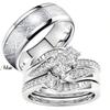 Hot Sale In Europe and America Couple Ring Trend Fashion Women's Three-piece Men's Stainless Steel Ring