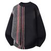 Mens Colorblock Knit Crewneck Sweater Long Sleeve Warm Acrylic Pullover Winter Daily Wear