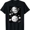 Schwarz-Weiß-Planeten Poster T-Shirt
