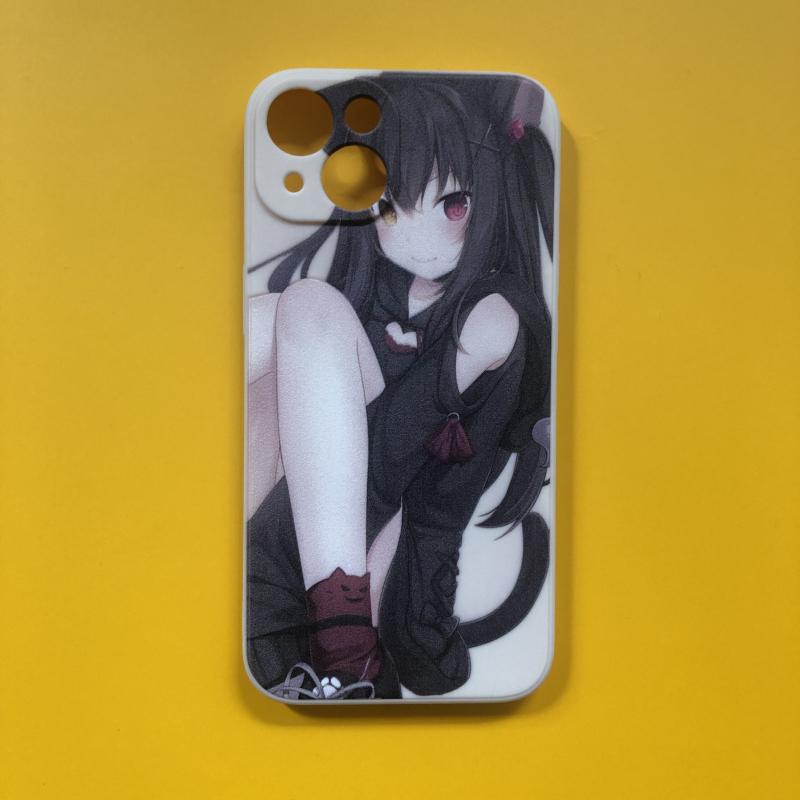 Husă din silicon de anime japonez pentru fată de desene animate pentru iPhone 11 14 Pro Max 13 12 Mini Xr Xs Max X 8 Plus 7 Se 2 Se 3 6s Husa din spate a telefonului