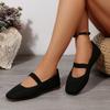 Women Casual Knitted Ballet Flats Shoes Comfortable Anti-slip Strap  Lightweight Daily Walking Sneakers