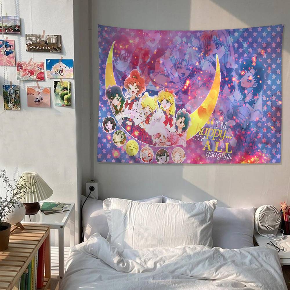 Anime RRole SSailor MMoon Hanging Bohemian Tapestry Cheap Hippie Wall Tapestries Mandala Wall Hanging Home Decor
